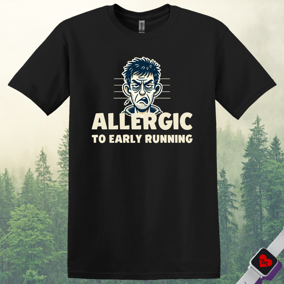 Printify T-Shirt Black / S Allergic to Running T-Shirt