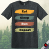 Printify T-Shirt Black / S Eat Sleep Run Repeat T-Shirt