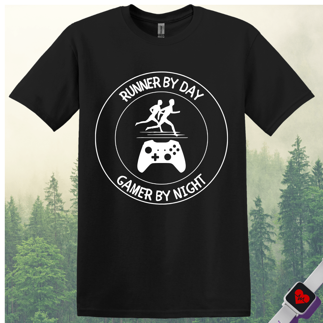 Printify T-Shirt Black / S Gamer and Runner T-Shirt