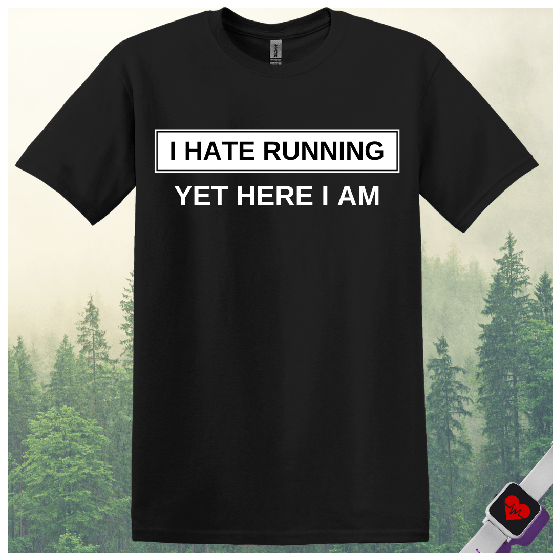 Printify T-Shirt Black / S I Hate Running T-Shirt