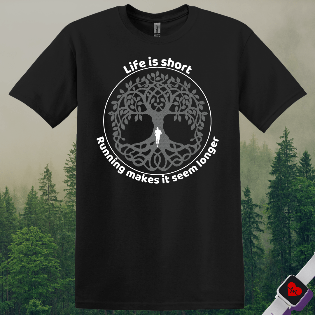 Printify T-Shirt Black / S Life Is Short Go Run T-Shirt