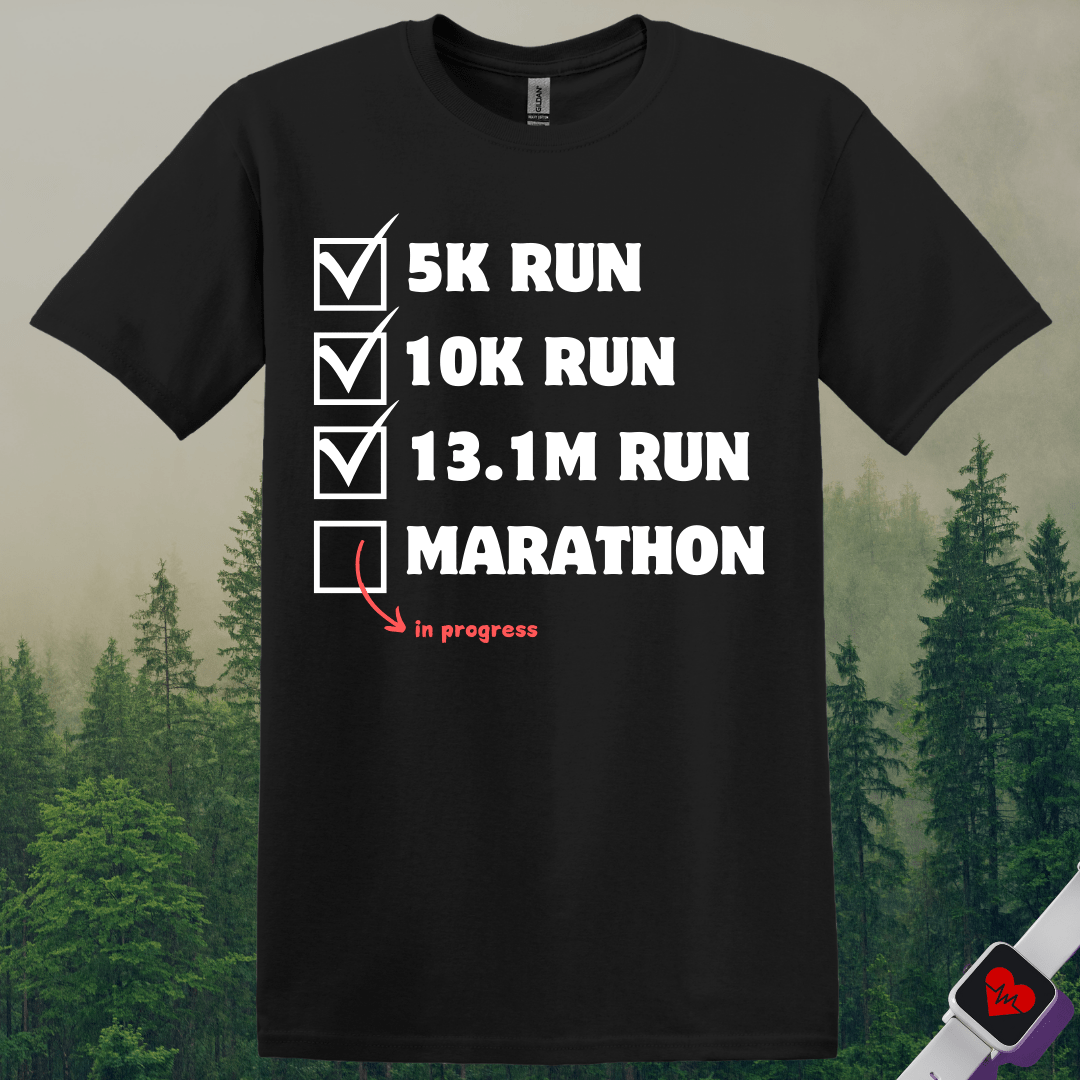 Printify T-Shirt Black / S Marathon in Progress T-Shirt