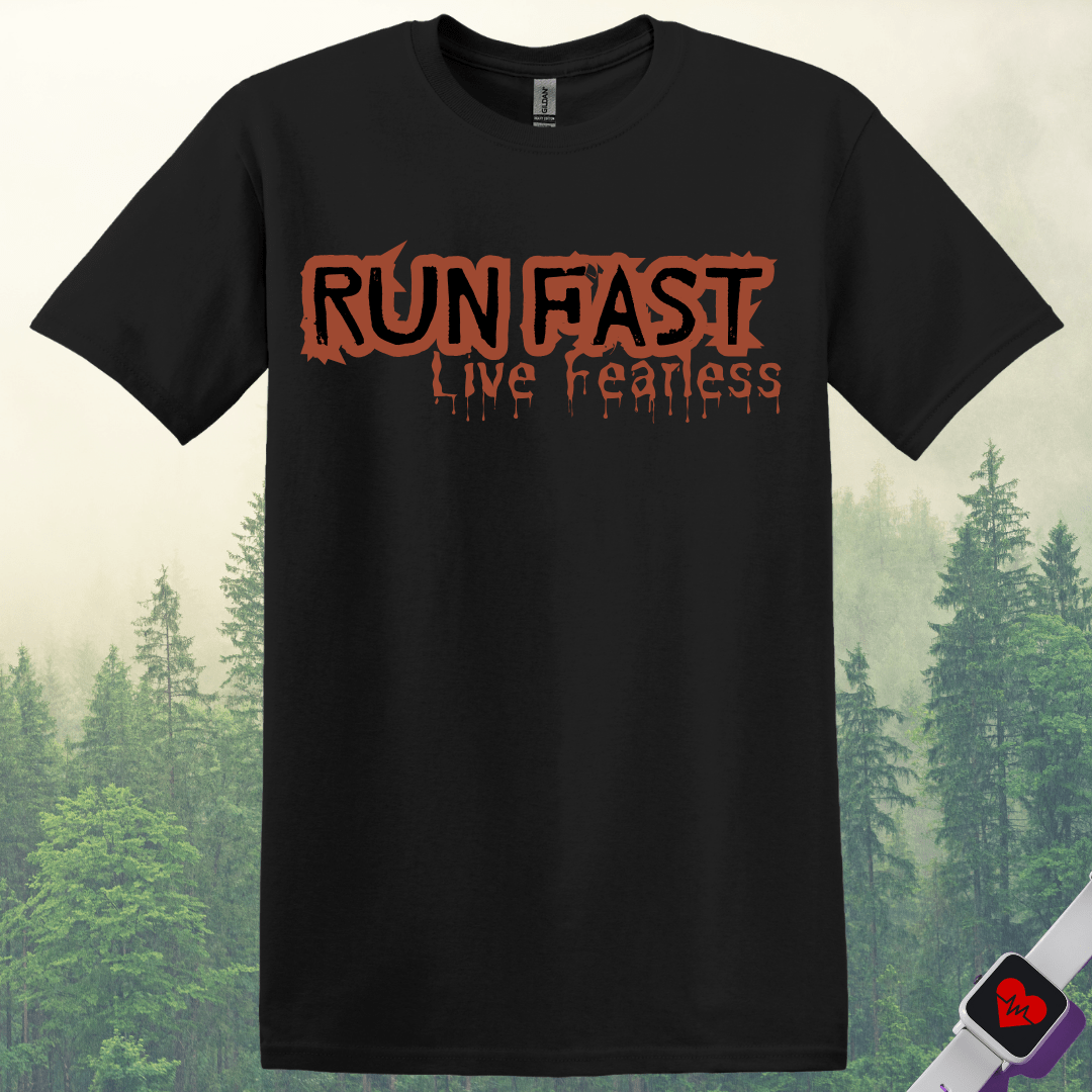 Printify T-Shirt Black / S Run Fast Live Fearless T-Shirt