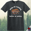 Printify T-Shirt Dark Heather / S Eating and Keep Running T-Shirt