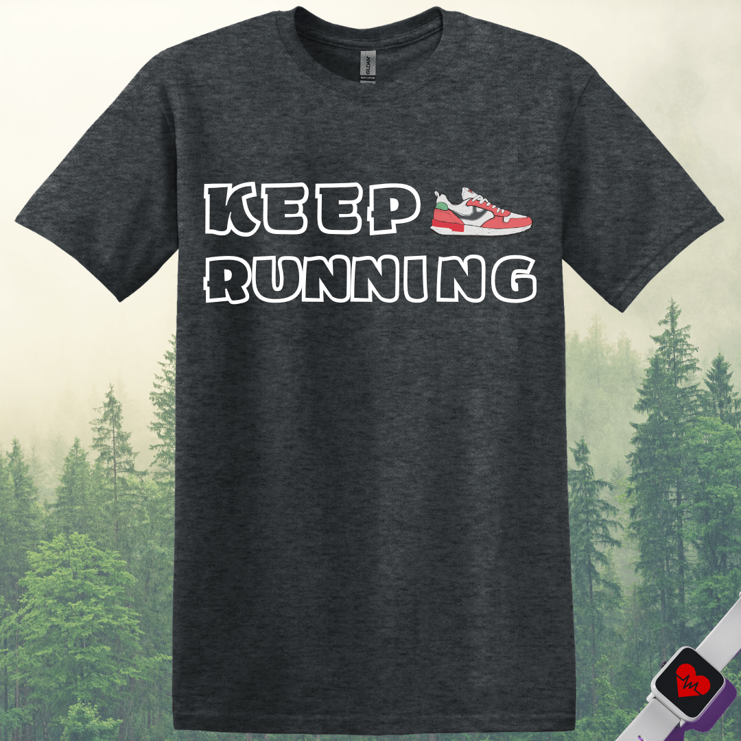 Printify T-Shirt Dark Heather / S Keep Running T-Shirt