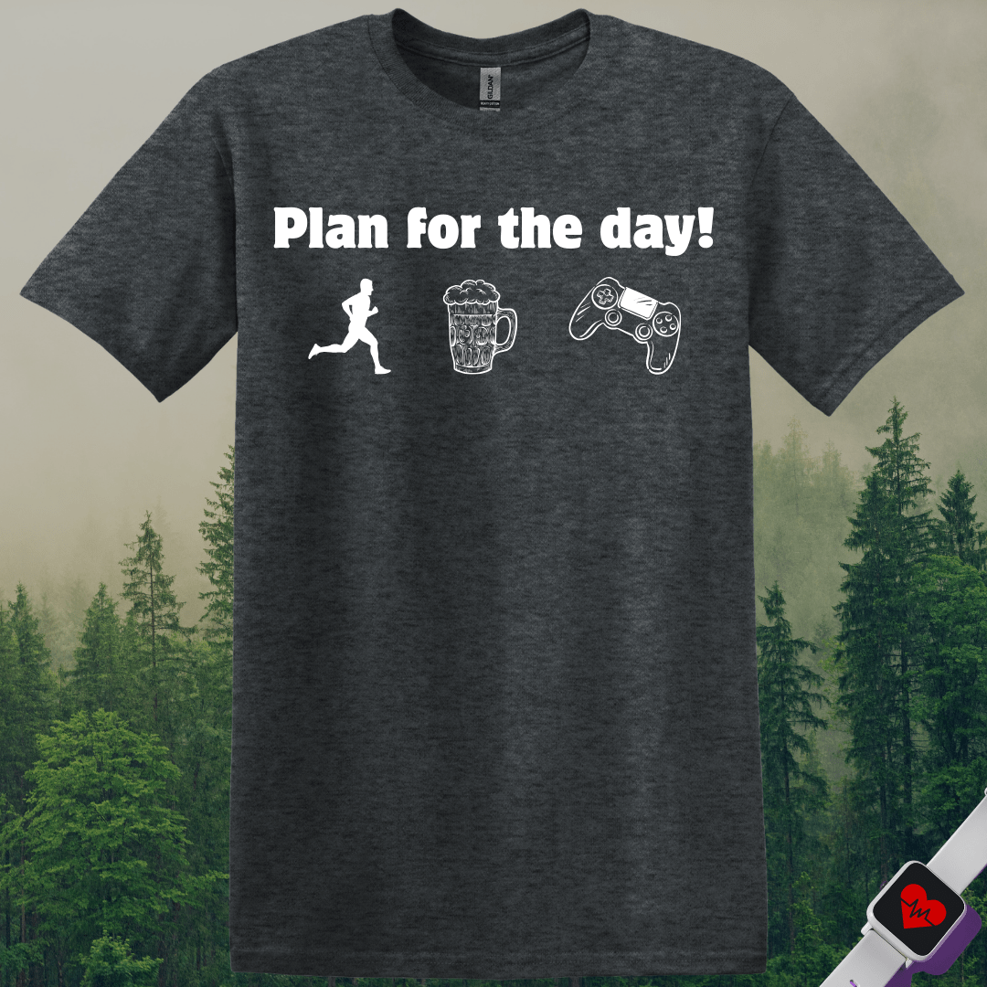 Printify T-Shirt Dark Heather / S Plan For the Day! T-Shirt