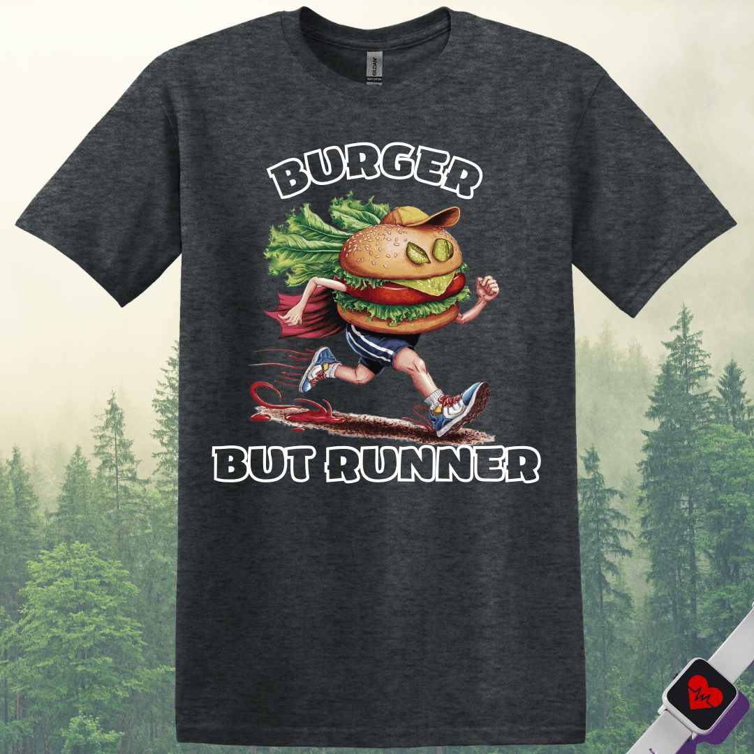 Printify T-Shirt Dark Heather / S Runner Burger T-Shirt