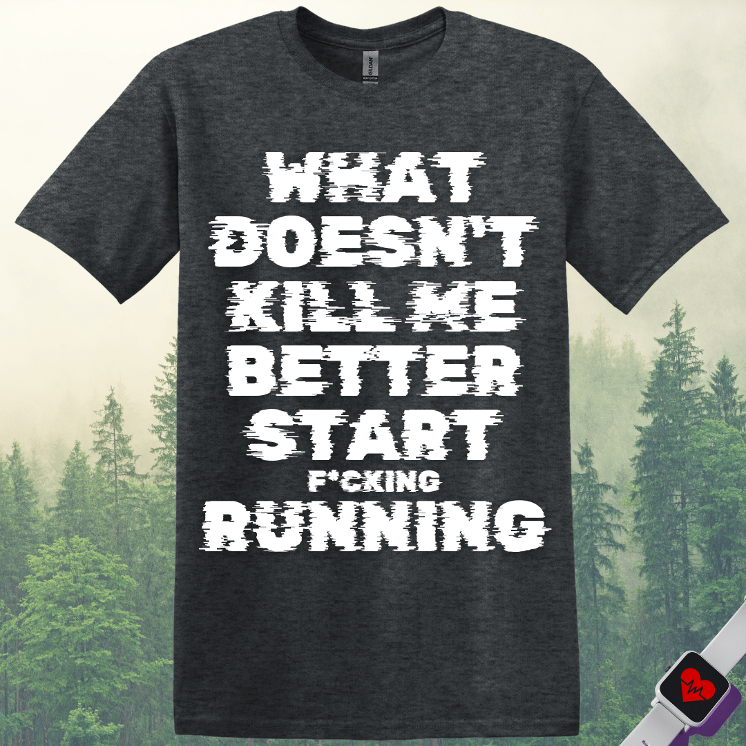 Printify T-Shirt Dark Heather / S Start F*cking Running T-Shirt