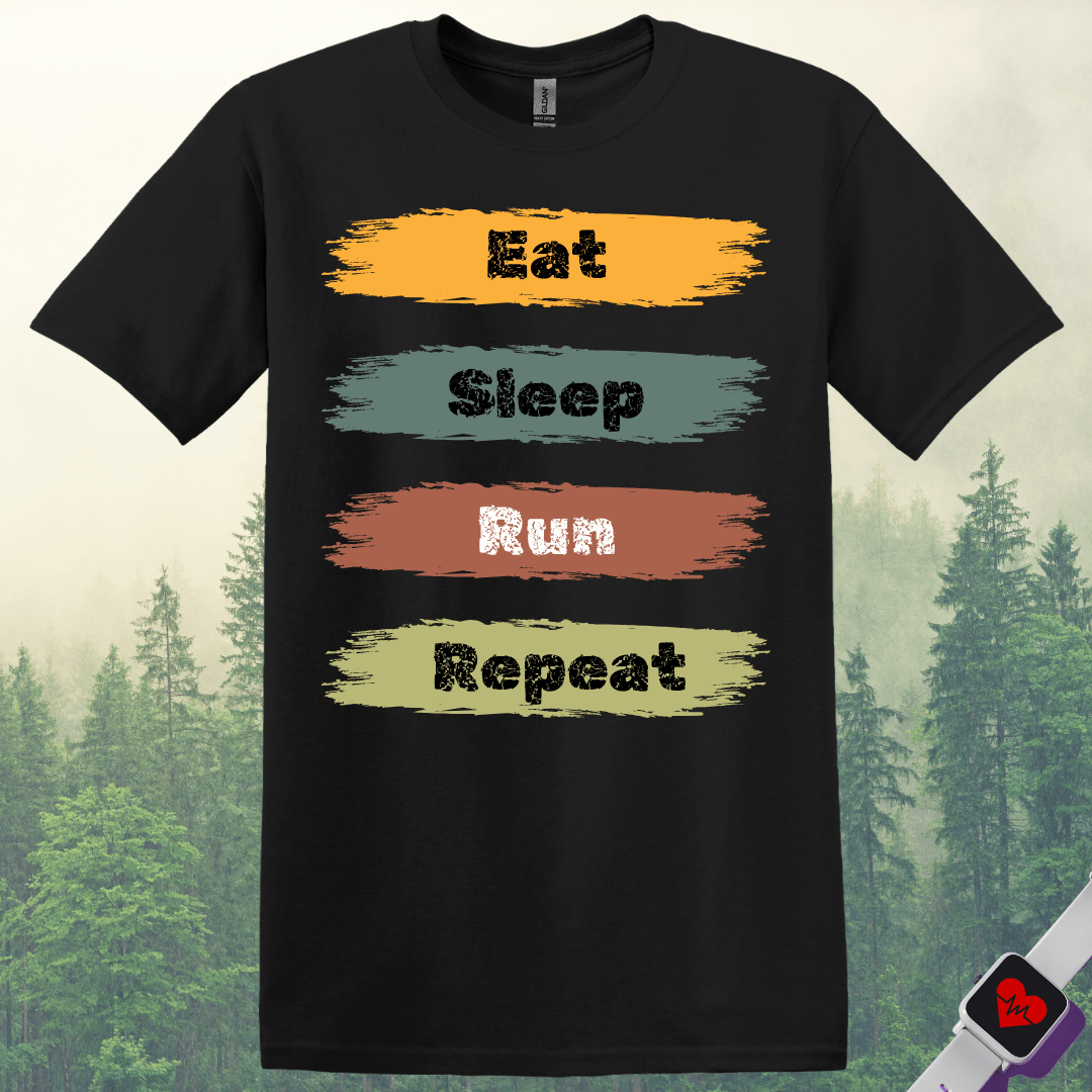 Printify T-Shirt Eat Sleep Run Repeat T-Shirt