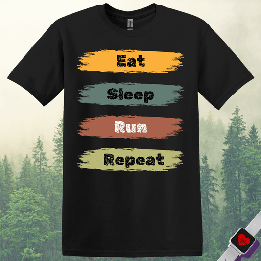 Printify T-Shirt Eat Sleep Run Repeat T-Shirt