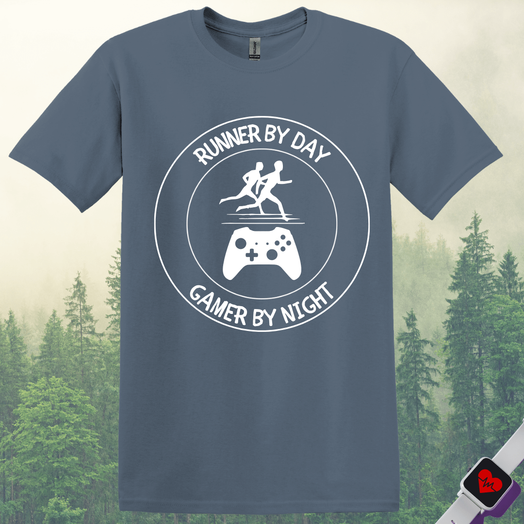 Printify T-Shirt Heather Indigo / S Gamer and Runner T-Shirt