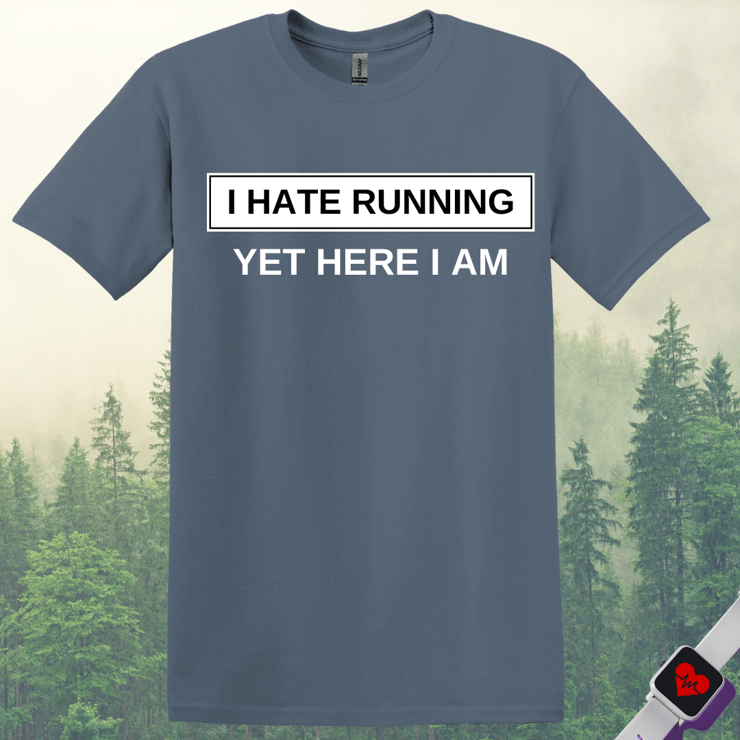 Printify T-Shirt Heather Indigo / S I Hate Running T-Shirt