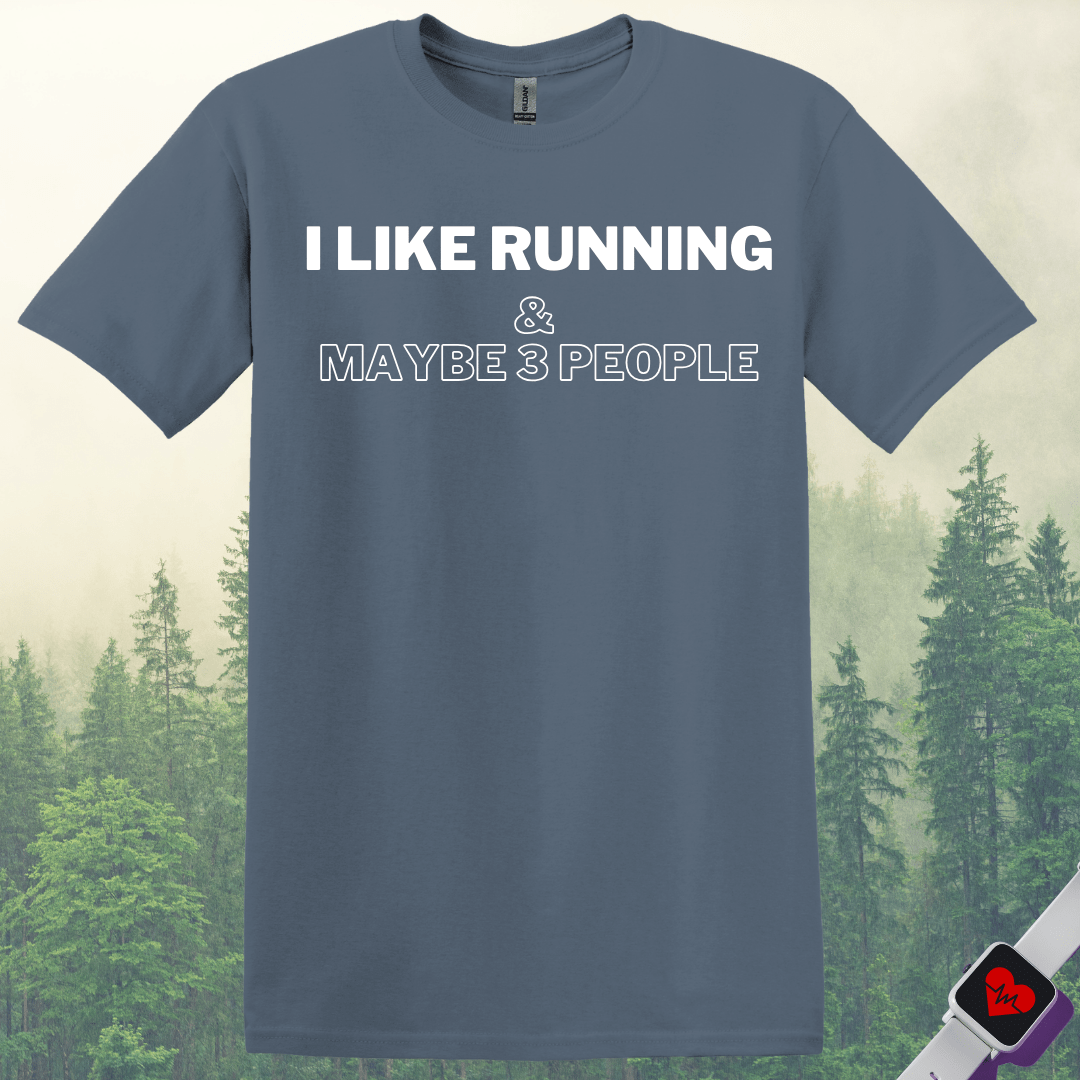 Printify T-Shirt Heather Indigo / S I Like Running T-Shirt