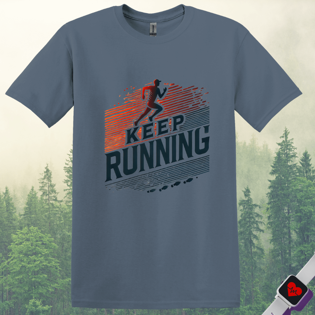 Printify T-Shirt Heather Indigo / S Keep Running T-Shirt