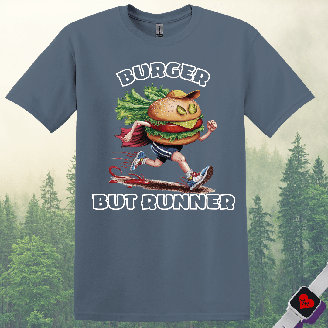 Printify T-Shirt Heather Indigo / S Runner Burger T-Shirt