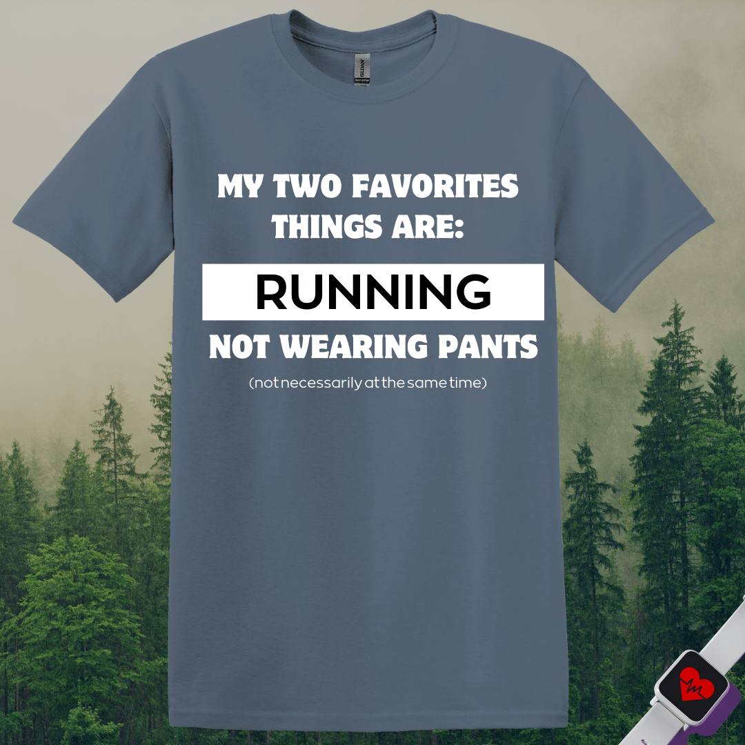 Printify T-Shirt Heather Indigo / S Running & Not Wearing Pants T-Shirt