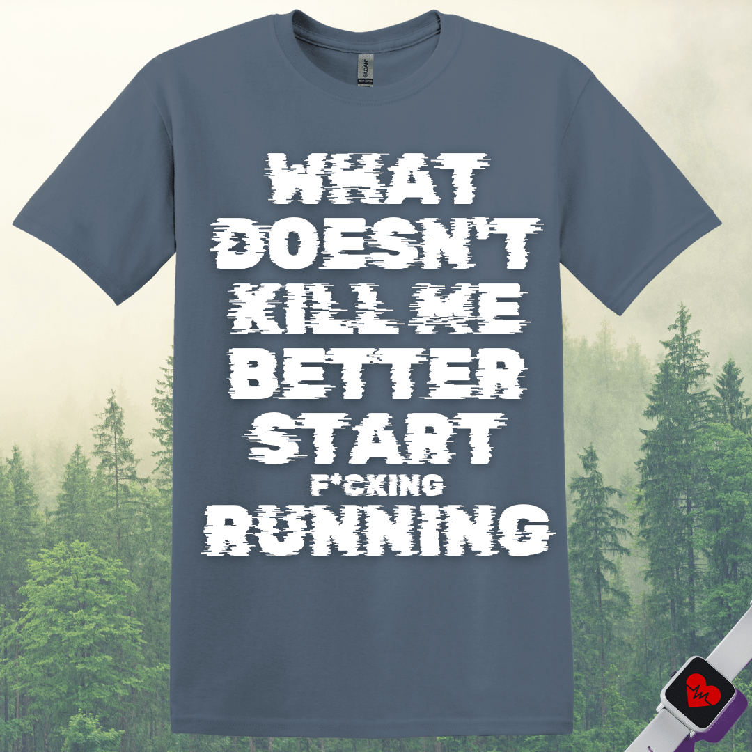 Printify T-Shirt Heather Indigo / S Start F*cking Running T-Shirt