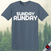 Printify T-Shirt Heather Indigo / S Sunday Run day T-Shirt