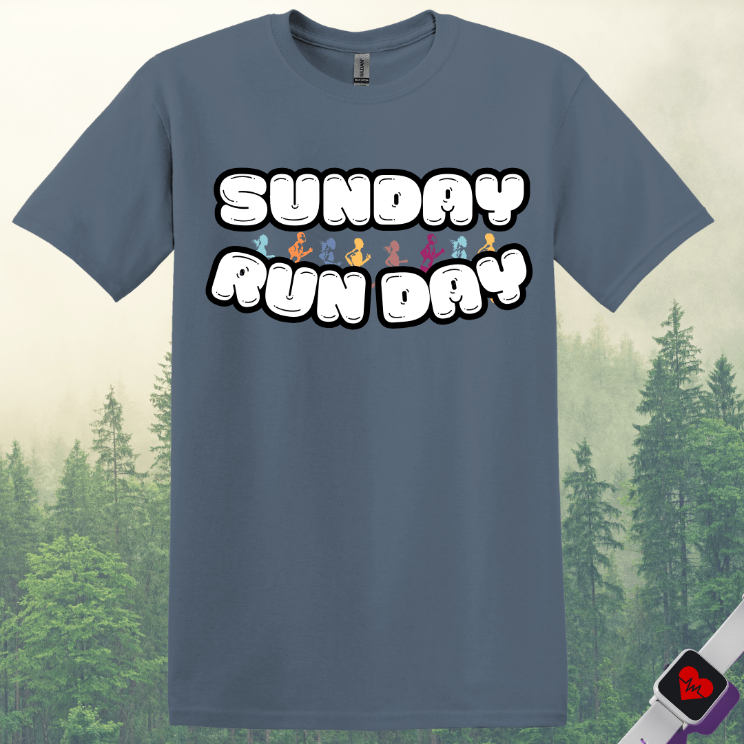 Printify T-Shirt Heather Indigo / S Sunday Runday T-Shirt