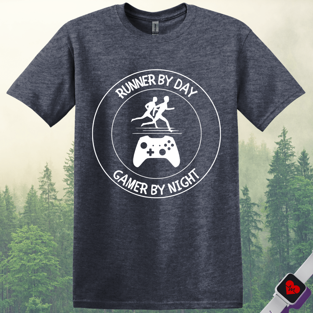 Printify T-Shirt Heather Navy / S Gamer and Runner T-Shirt