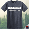 Printify T-Shirt Heather Navy / S I Hate Running T-Shirt