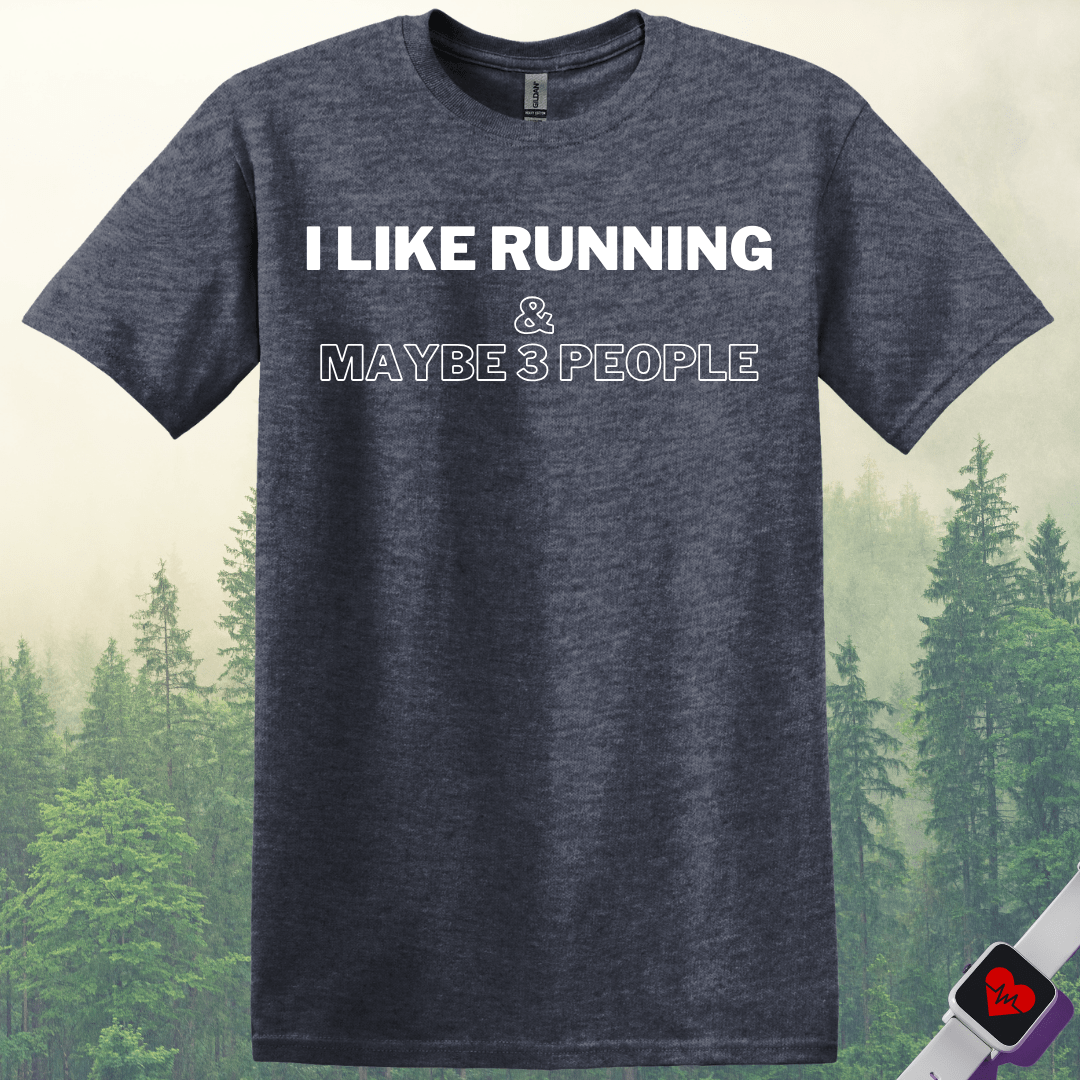 Printify T-Shirt Heather Navy / S I Like Running T-Shirt