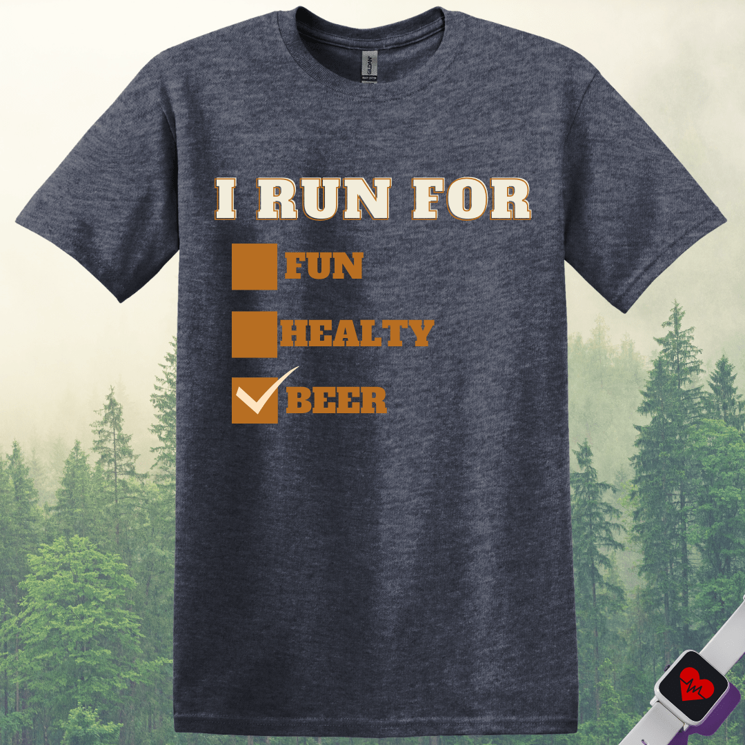 Printify T-Shirt Heather Navy / S I Run for Beer T-Shirt