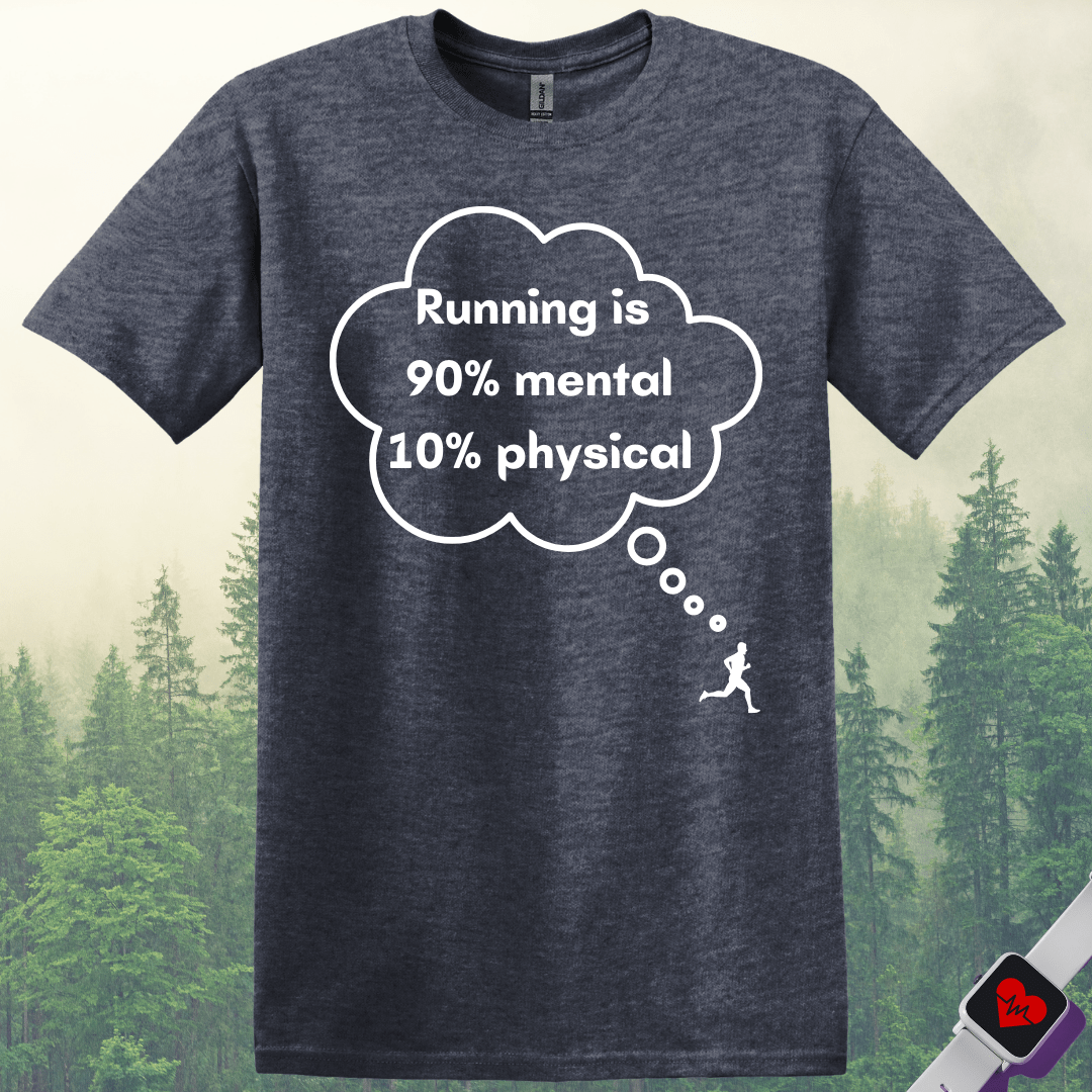 Printify T-Shirt Heather Navy / S Mental or Physical Running T-Shirt