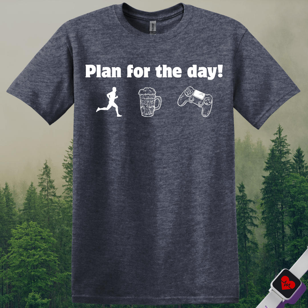 Printify T-Shirt Heather Navy / S Plan For the Day! T-Shirt