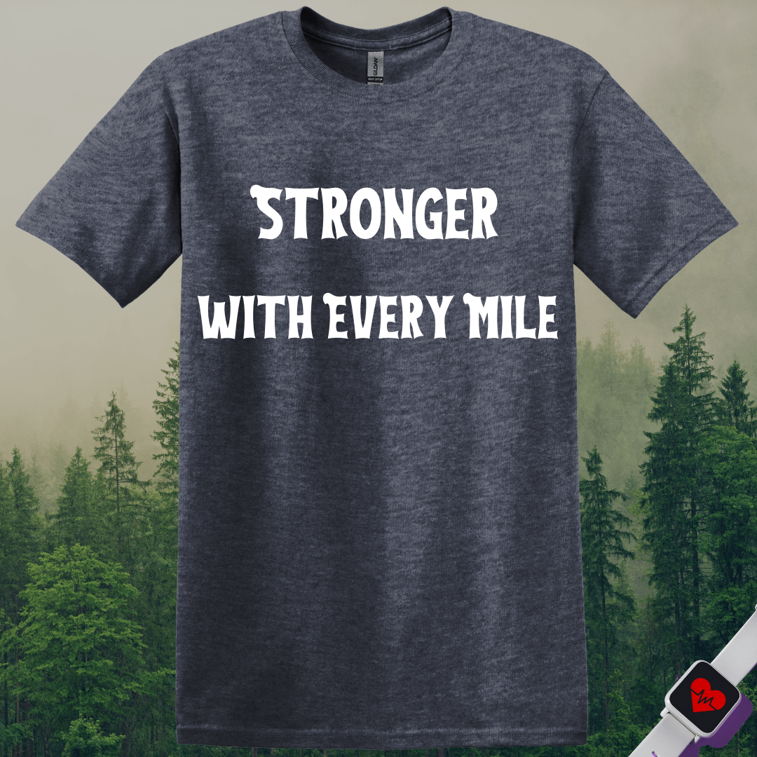 Printify T-Shirt Heather Navy / S Run Stronger T-Shirt