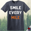 Printify T-Shirt Heather Navy / S Smile Every Mile T-Shirt