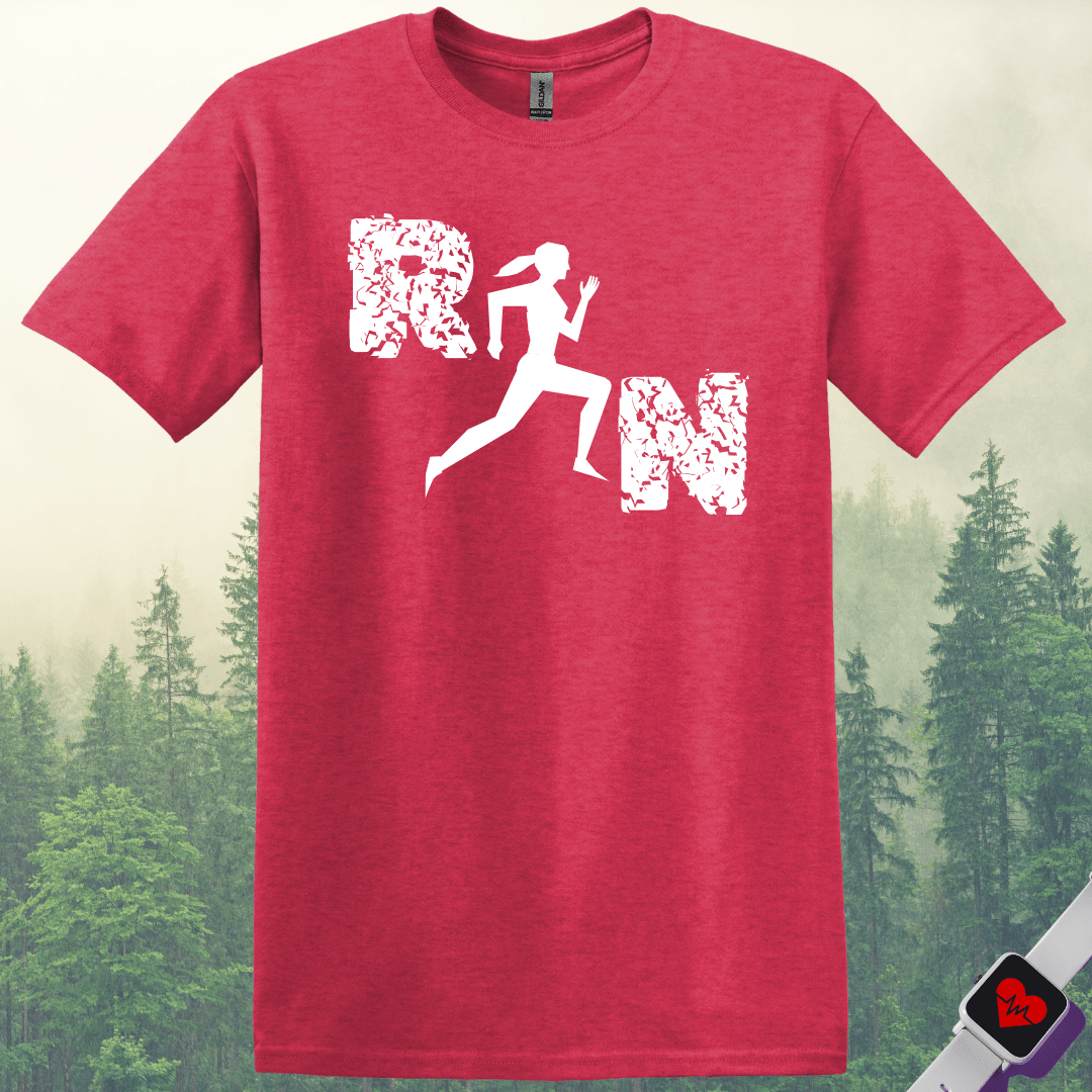 Printify T-Shirt Heather Red / S Just Run T-Shirt