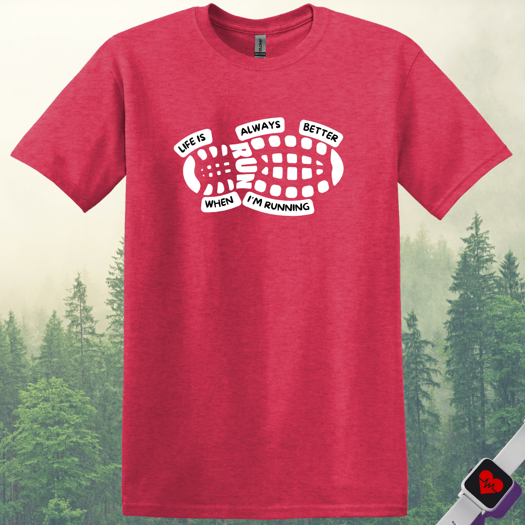 Printify T-Shirt Heather Red / S Life Always Better T-Shirt