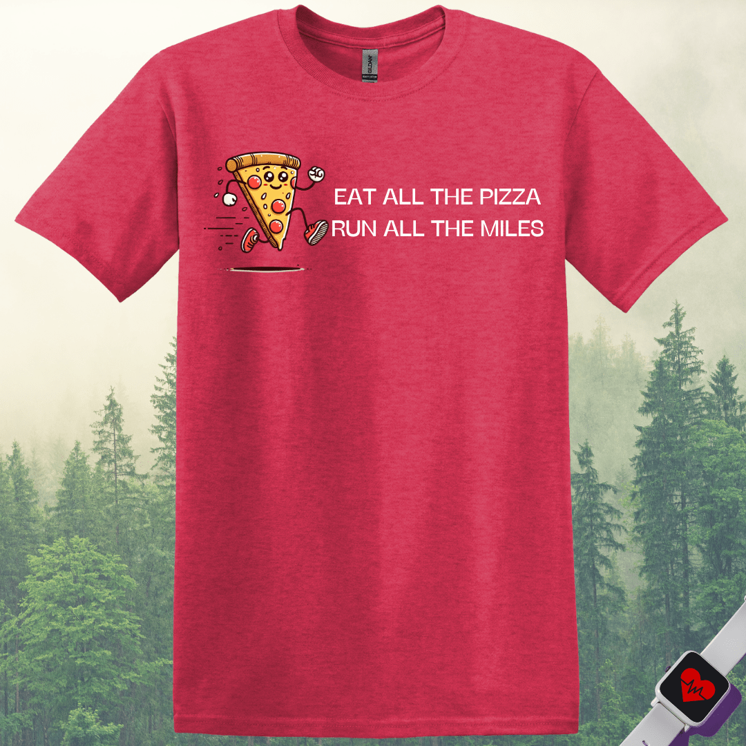 Printify T-Shirt Heather Red / S Run All The Miles T-Shirt