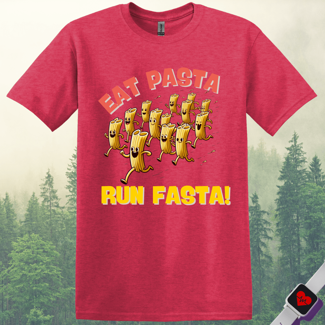 Printify T-Shirt Heather Red / S Run Fasta T-Shirt