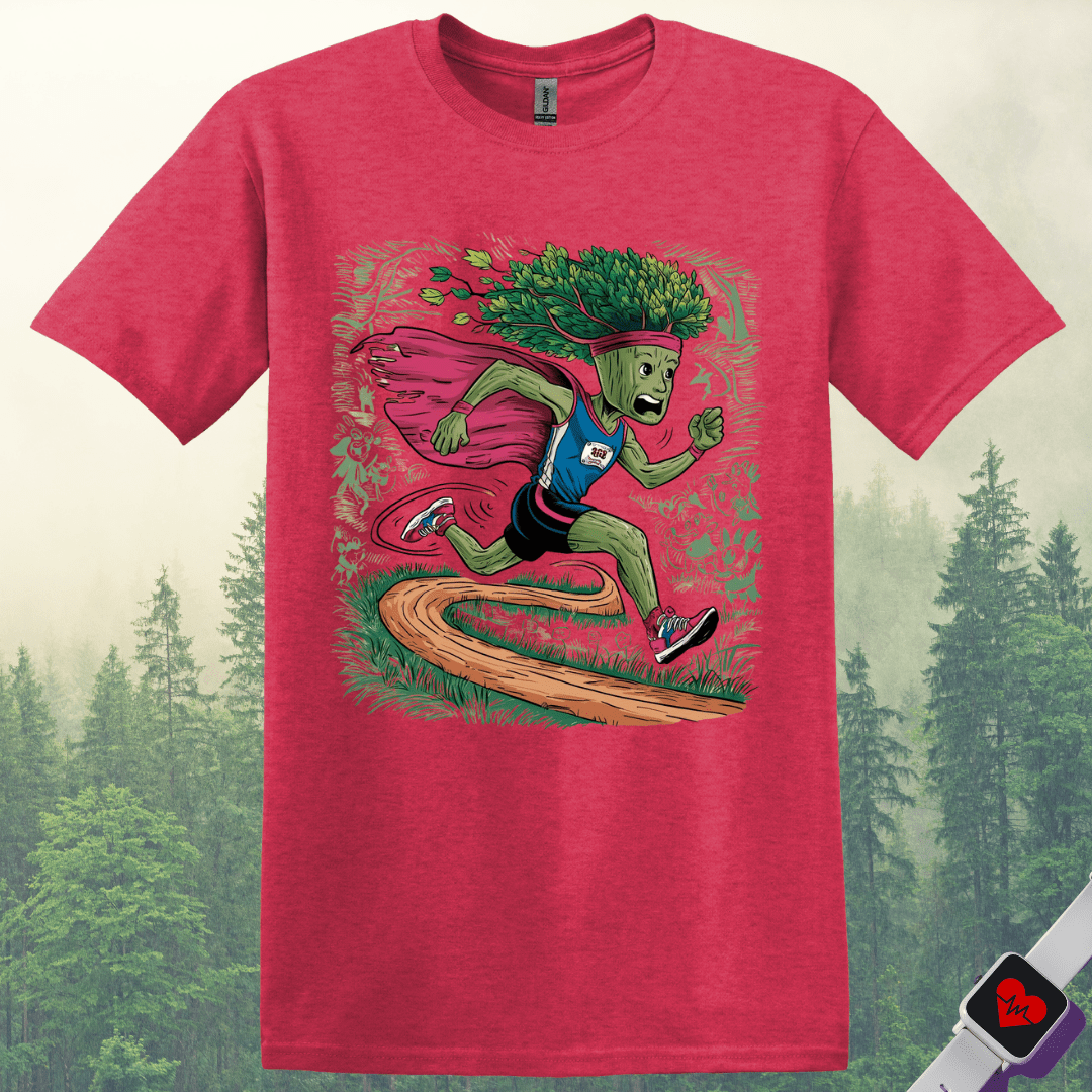 Printify T-Shirt Heather Red / S Run Tree Run T-Shirt