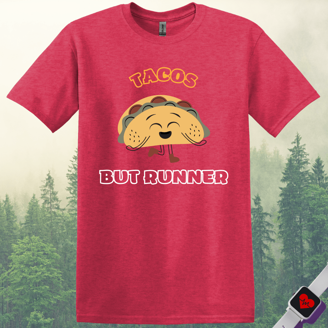 Printify T-Shirt Heather Red / S Runner Tacos T-Shirt