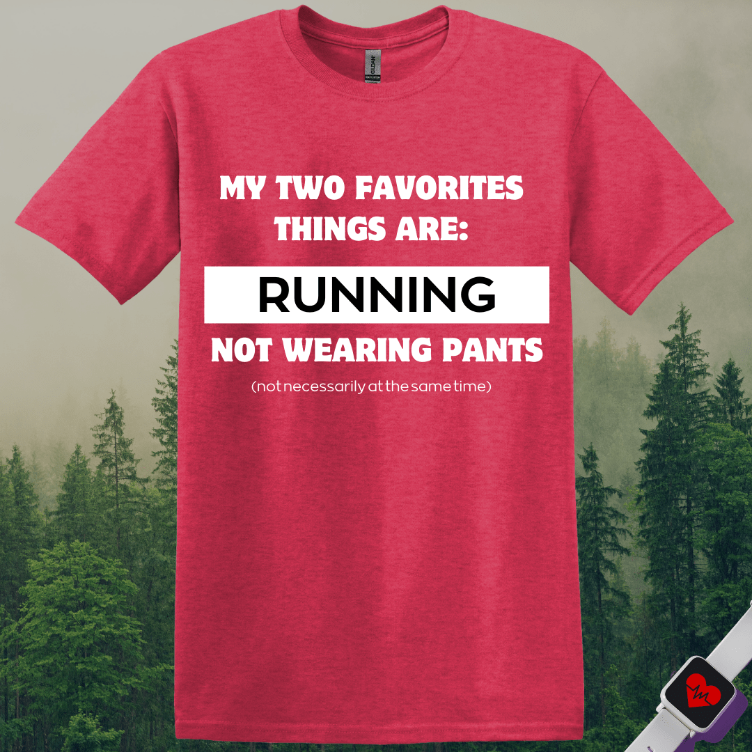 Printify T-Shirt Heather Red / S Running & Not Wearing Pants T-Shirt