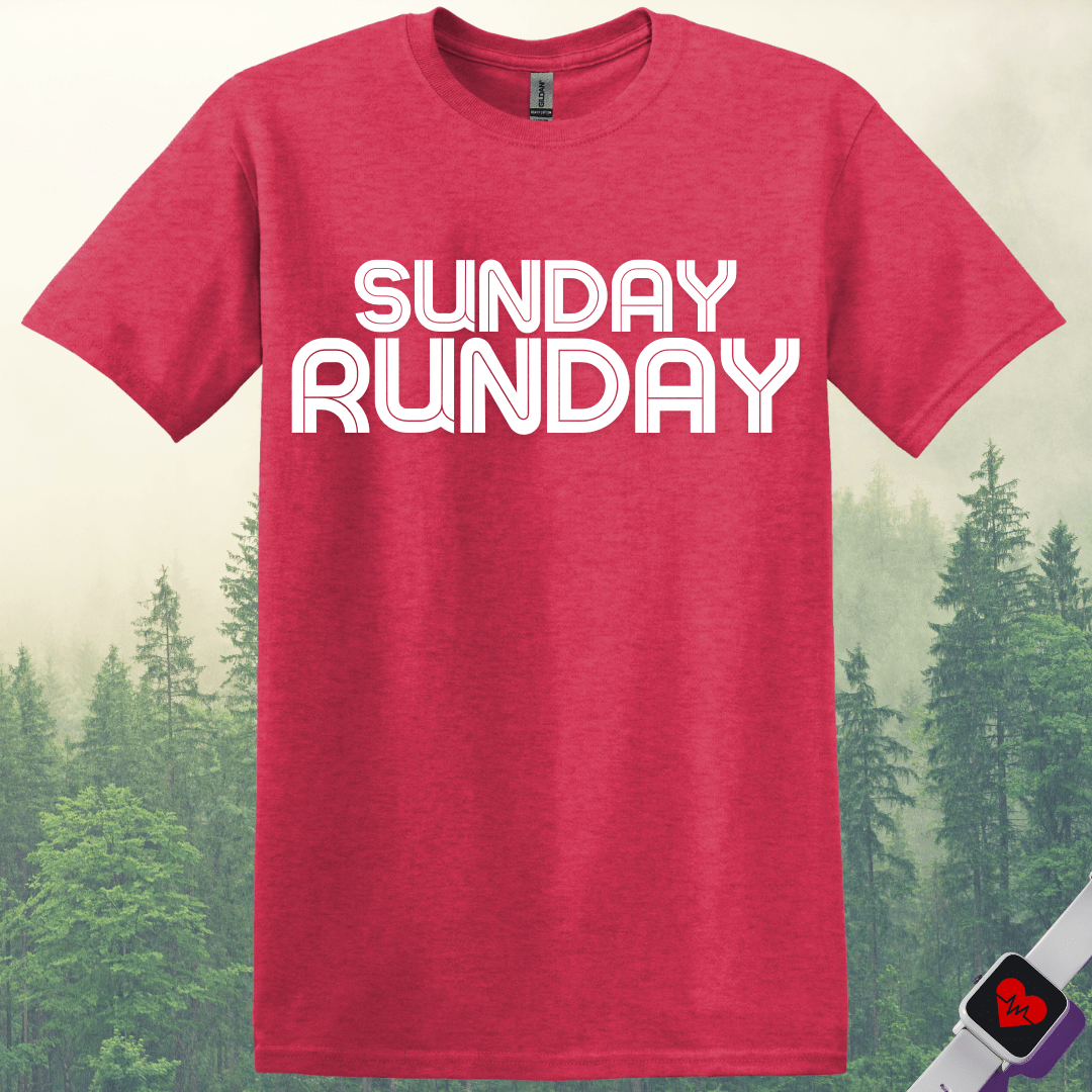 Printify T-Shirt Heather Red / S Sunday Run day T-Shirt