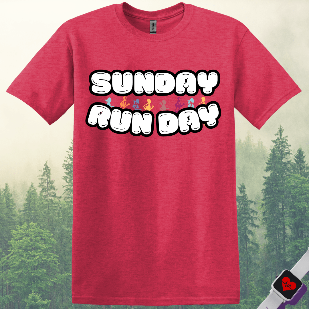 Printify T-Shirt Heather Red / S Sunday Runday T-Shirt