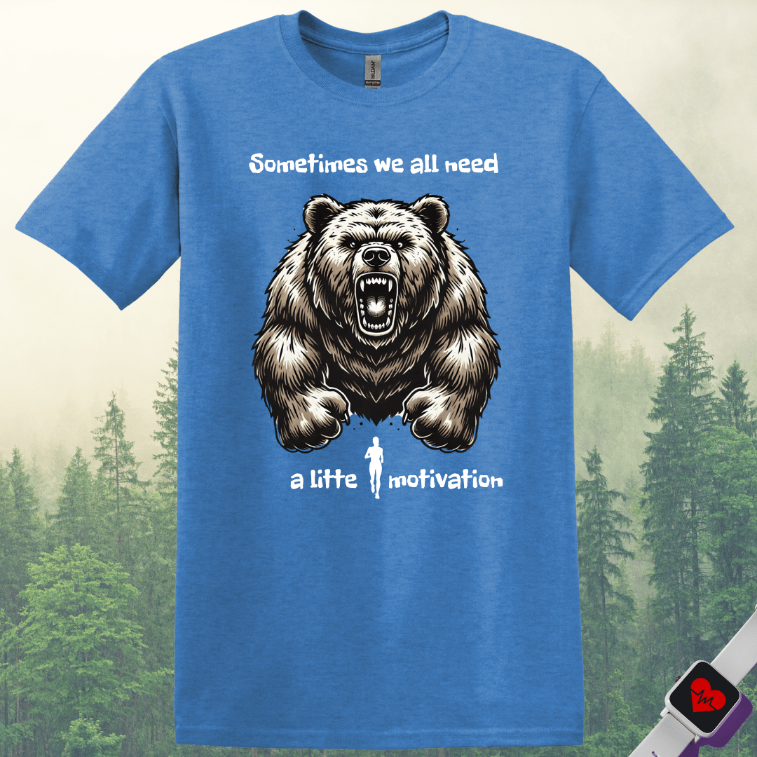 Printify T-Shirt Heather Royal / S Bear Motivation T-Shirt