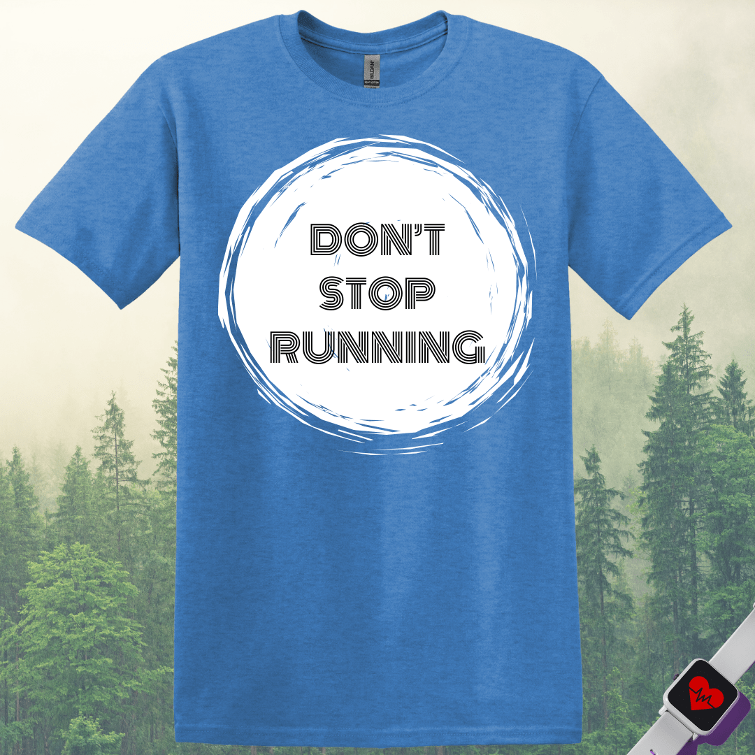 Printify T-Shirt Heather Royal / S Don't Stop Running T-Shirt