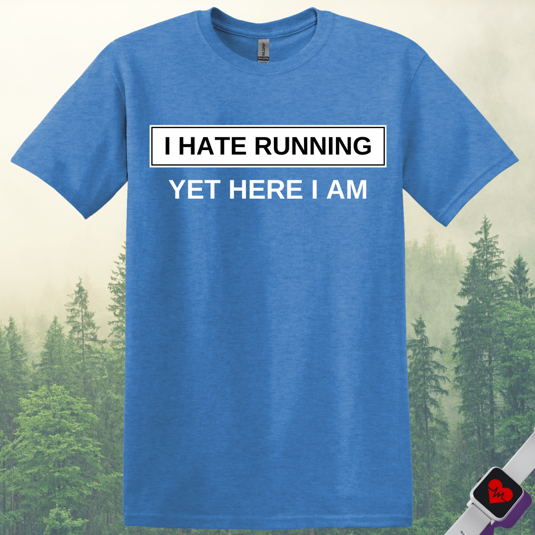 Printify T-Shirt Heather Royal / S I Hate Running T-Shirt