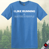 Printify T-Shirt Heather Royal / S I Like Running T-Shirt