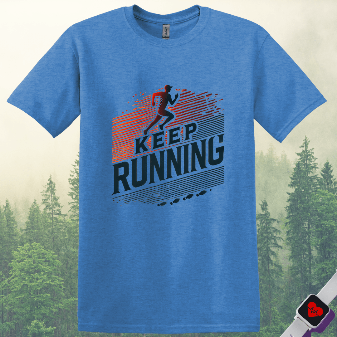 Printify T-Shirt Heather Royal / S Keep Running T-Shirt