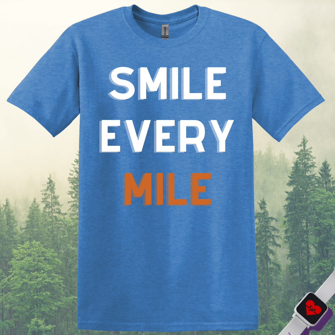 Printify T-Shirt Heather Royal / S Smile Every Mile T-Shirt