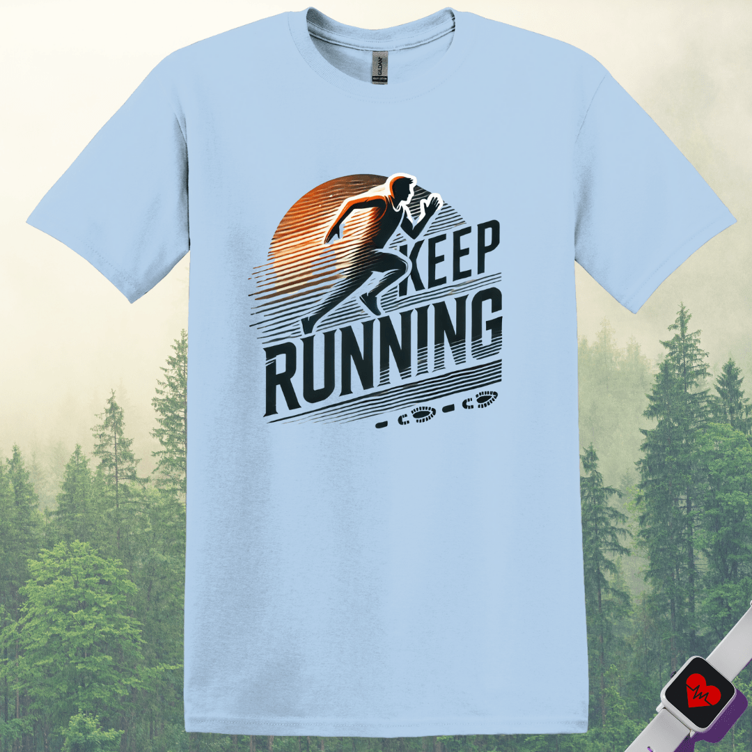 Printify T-Shirt Light Blue / S Keep Running T-Shirt