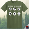 Printify T-Shirt Military Green / S 6 Stage of Running T-Shirt