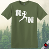 Printify T-Shirt Military Green / S Just Run T-Shirt