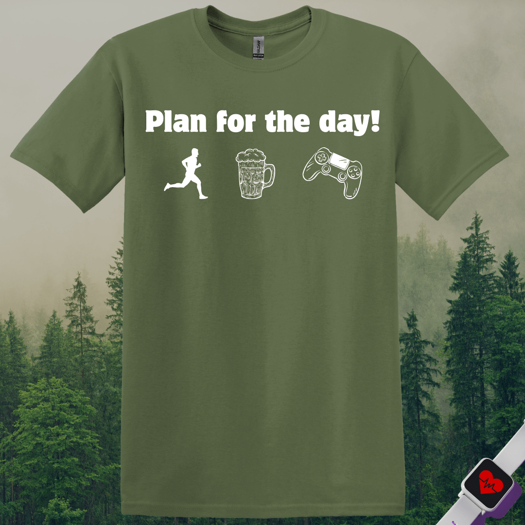 Printify T-Shirt Military Green / S Plan For the Day! T-Shirt